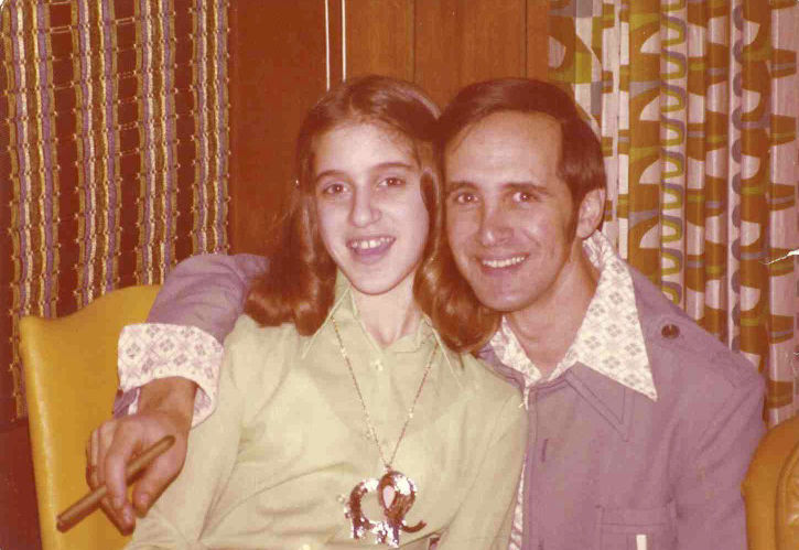Helfman Jill and father at Bat Mitzvah brunch.jpg